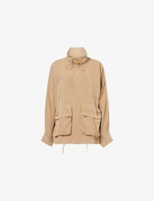 Breya Funnel-Neck Linen-Blend Jacket | Selfridges
