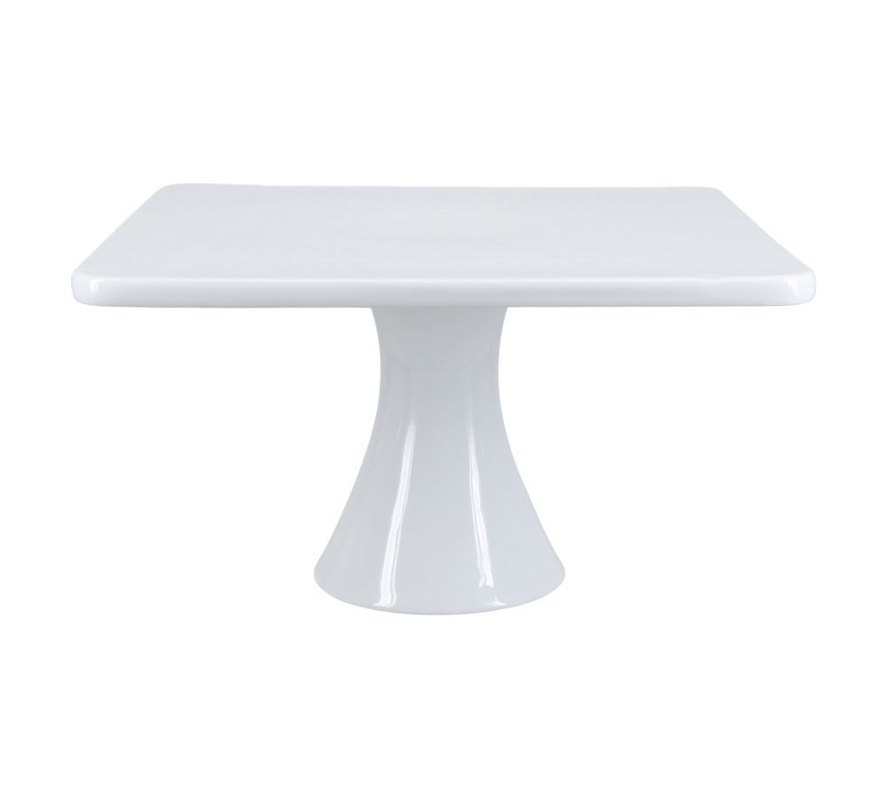 BIA White Porcelain Square Cake Stand | Pottery Barn (US)