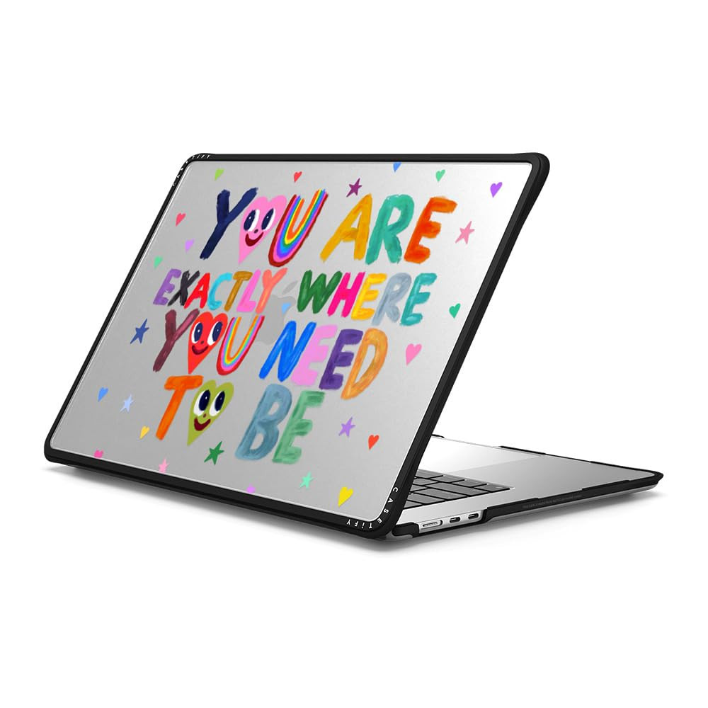 CASETiFY Impact MacBook Air 15" (M2-M4) Case [Cushioned Impact Corners/Scratch-Resistant/Anti-Slip Grip] - You are Exactly Where You Need to be - Clear Black | Amazon (US)