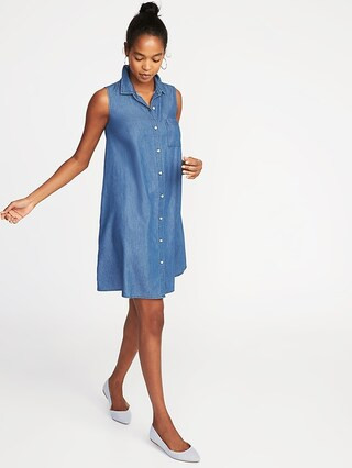 Sleeveless Shirt Dress for Women | Old Navy US