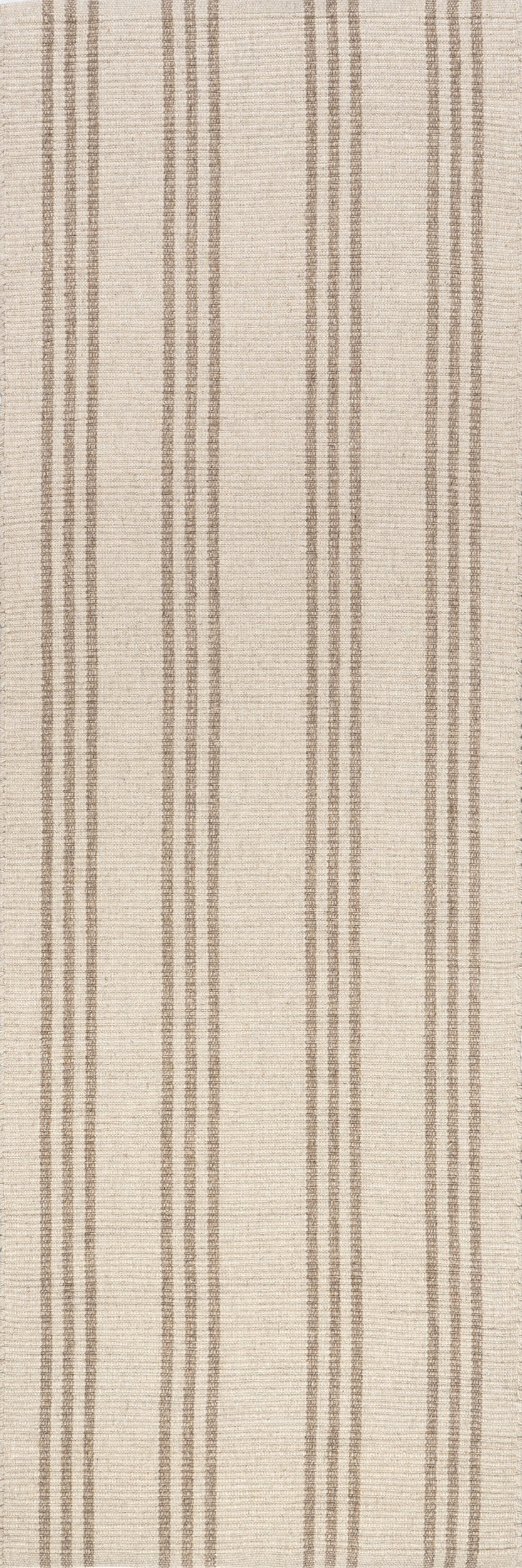 Ivory Hawthorn Striped Wool 2' 6"" x 8' rug | Rugs USA