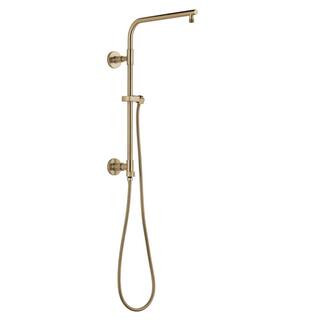 Delta Emerge Round Contemporary 18 in. Column Shower Bar in Lumicoat Champagne Bronze 58810-CZ-PR... | The Home Depot
