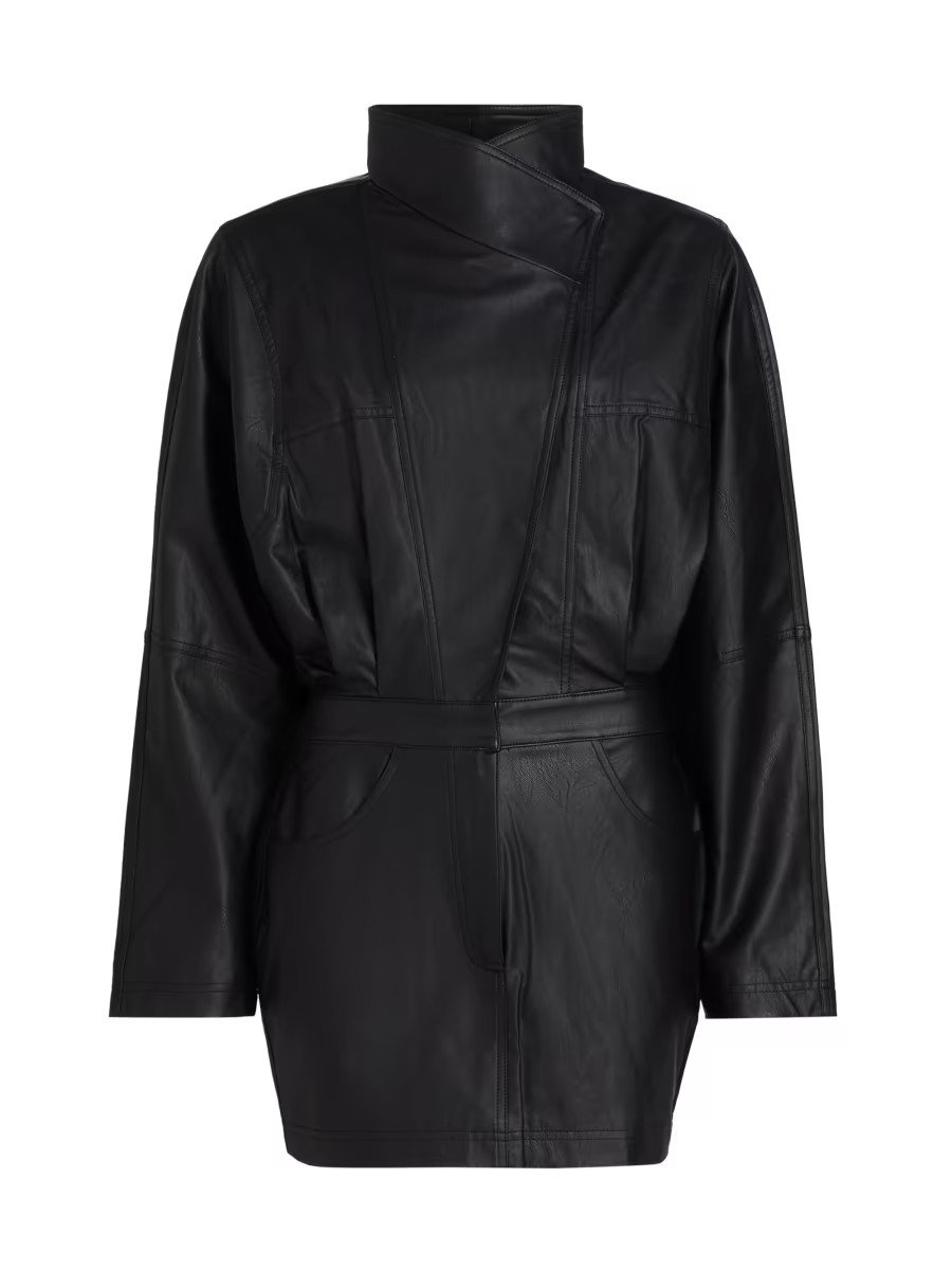 Maddix Faux-Leather Minidress | Saks Fifth Avenue