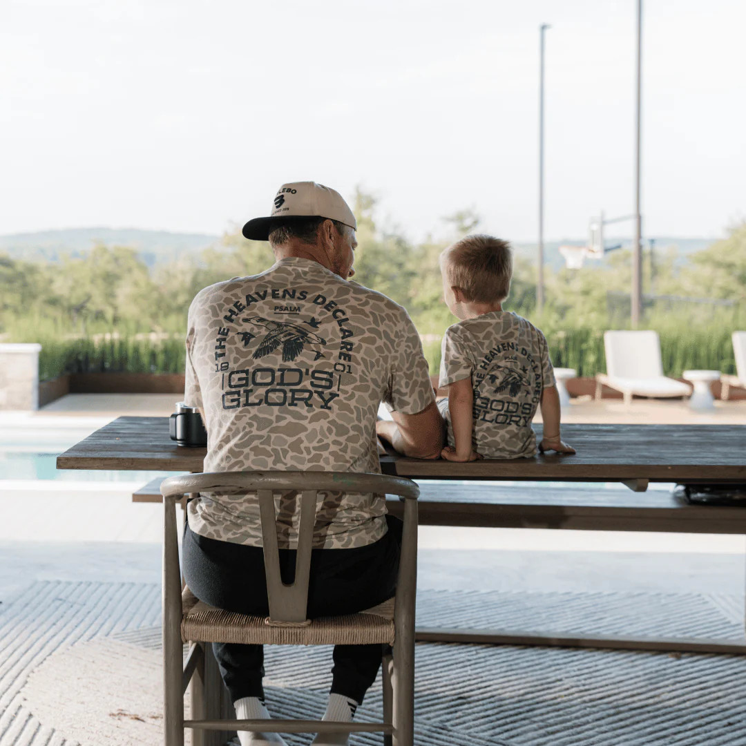 Father and Son Bundle - Vintage Washed Tee - God's Glory - Classic Deer Camo | BURLEBO