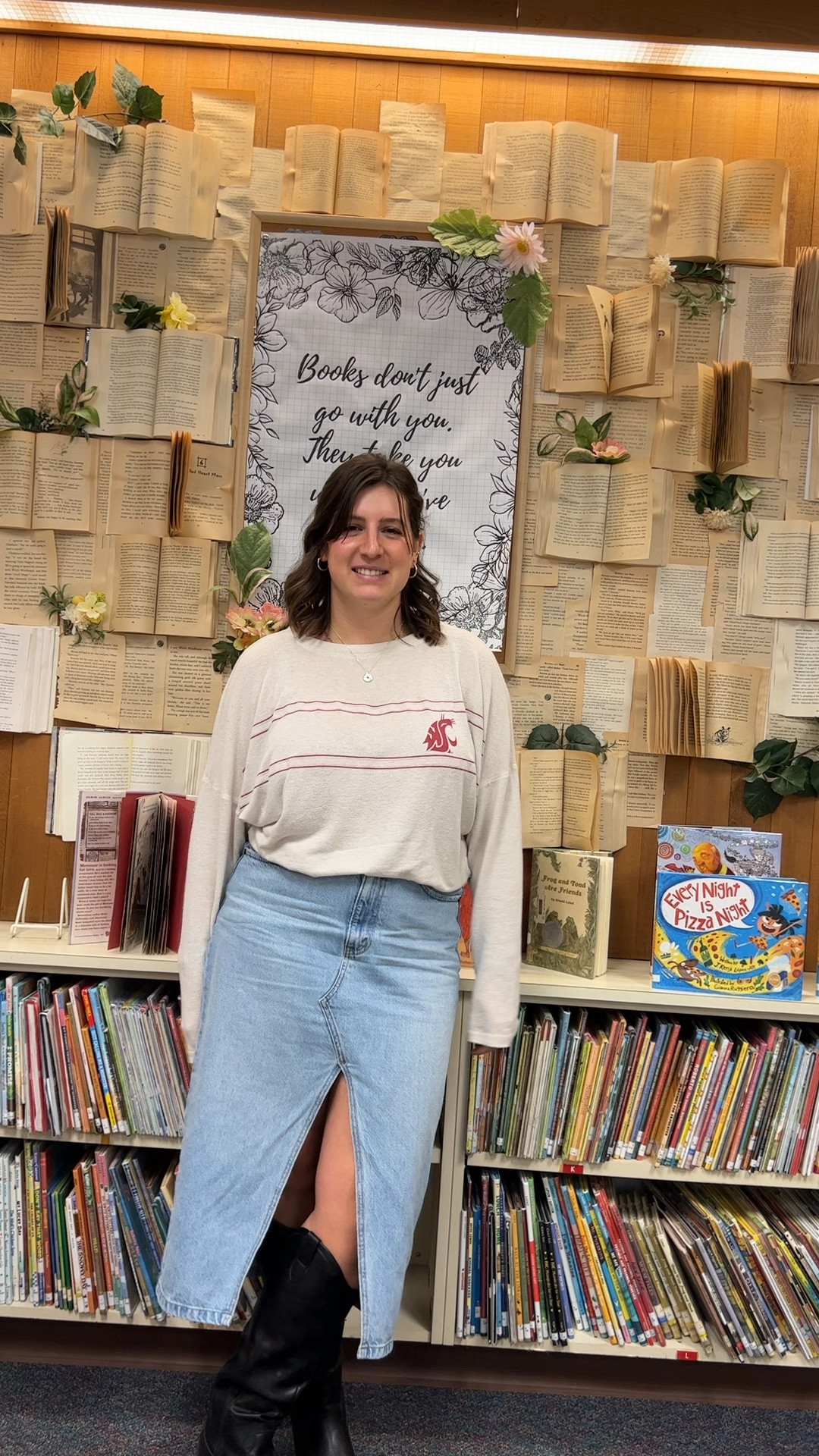 Teacher outfit of the week 
Denim midi skirt
Cowboy boots 


#LTKmidsize #LTKfindsunder100