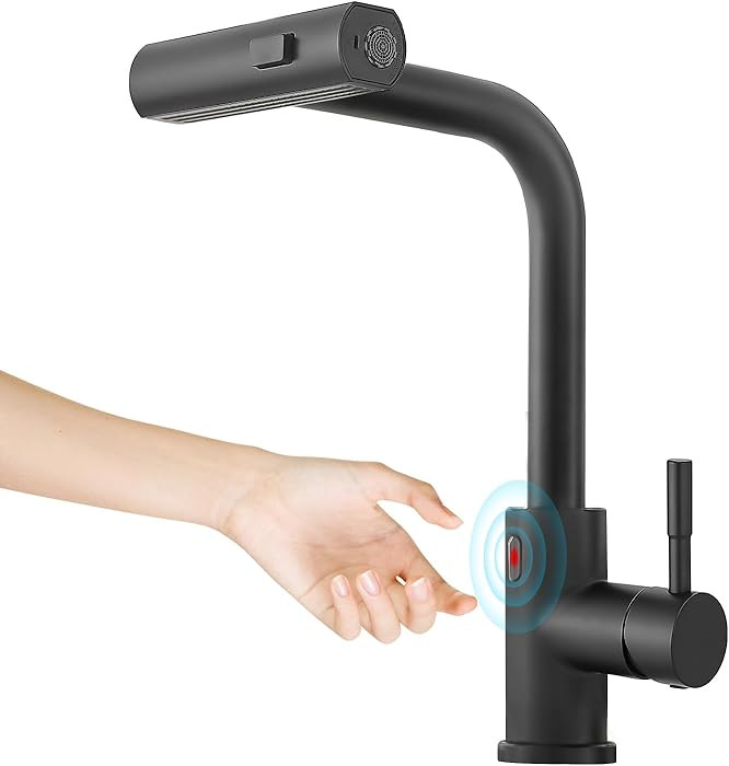 Touchless Kitchen Faucet Motion Sensor Hands Free Single Handle Kitchen Sink Faucet with Pull Dow... | Amazon (US)