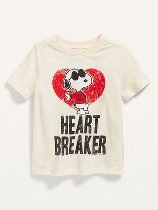 Peanuts&#x26;#174 Snoopy Joe Cool &#x22;Heart Breaker&#x22; Unisex T-Shirt for Toddler | Old Navy (US)