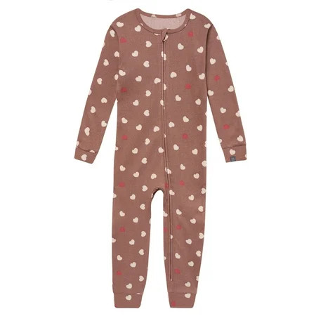 Modern Moments by Gerber Toddler Neutral Valentine´s Day One-Piece Pajama, Sizes 12M-5T | Walmart (US)