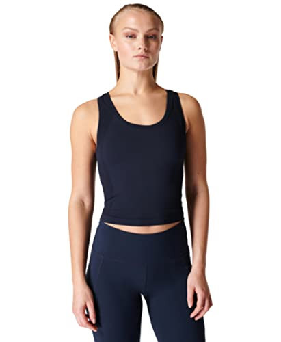 Sweaty Betty Women's Athlete Crop Seamless Workout, Navy Blue, X-Small | Amazon (US)