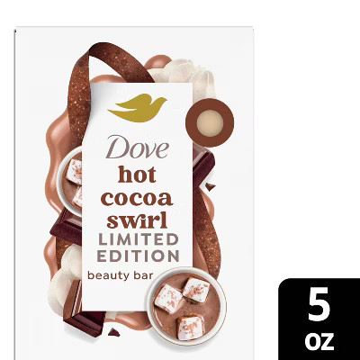 Dove Beauty Limited Edition Holiday Treat Bar Soap - Hot Cocoa Swirl - 5 oz | Target