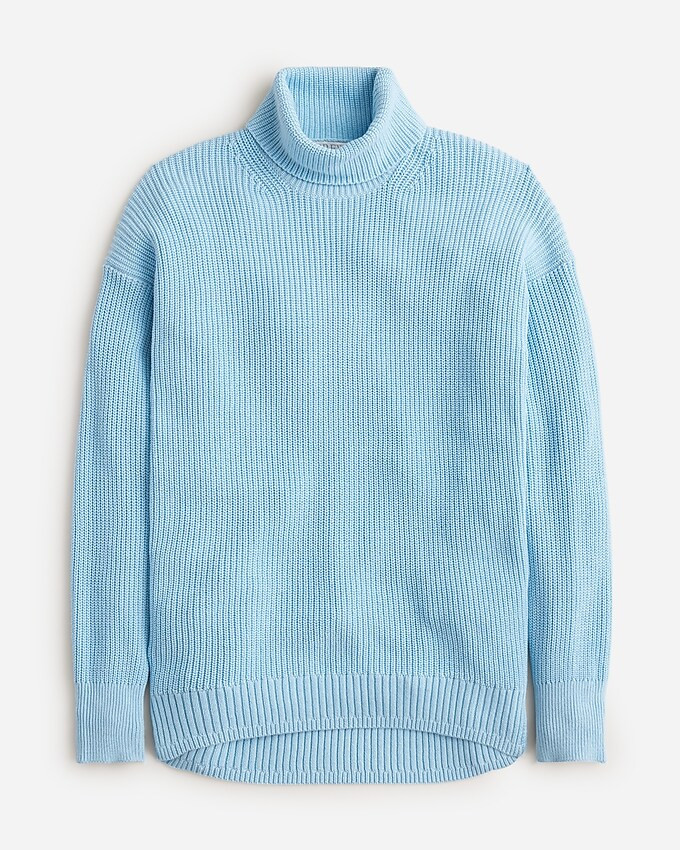 Cotton-blend ribbed turtleneck sweater | J. Crew US