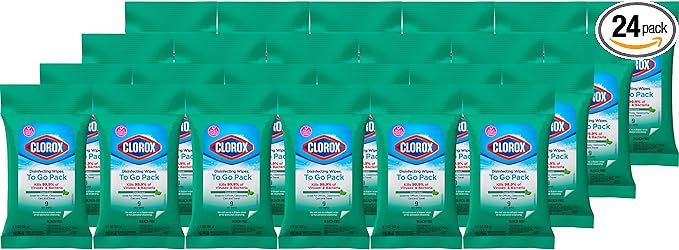 Clorox Disinfecting On The Go Travel Wipes, Household Essentials, Fresh Scent, 9 Count, Pack of 1... | Amazon (US)