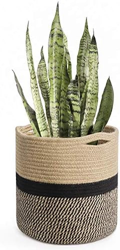 TIMEYARD Sturdy Jute Rope Plant Basket Modern Woven Basket for 10" Flower Pot Floor Indoor Plante... | Amazon (US)