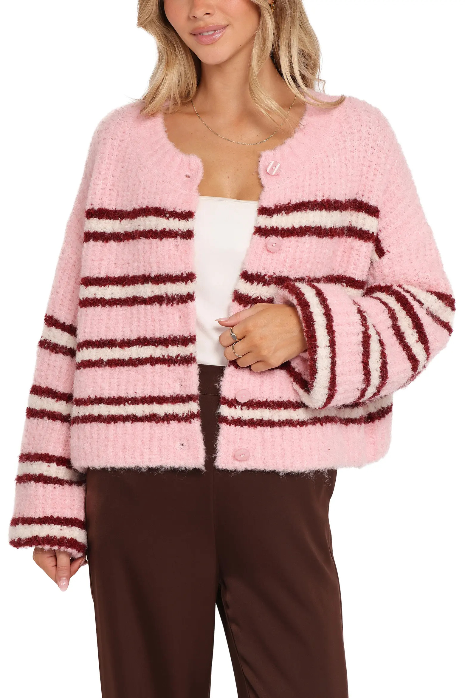 Petal & Pup Albertine Bouclé Crop Cardigan (Women) | Nordstrom | Nordstrom