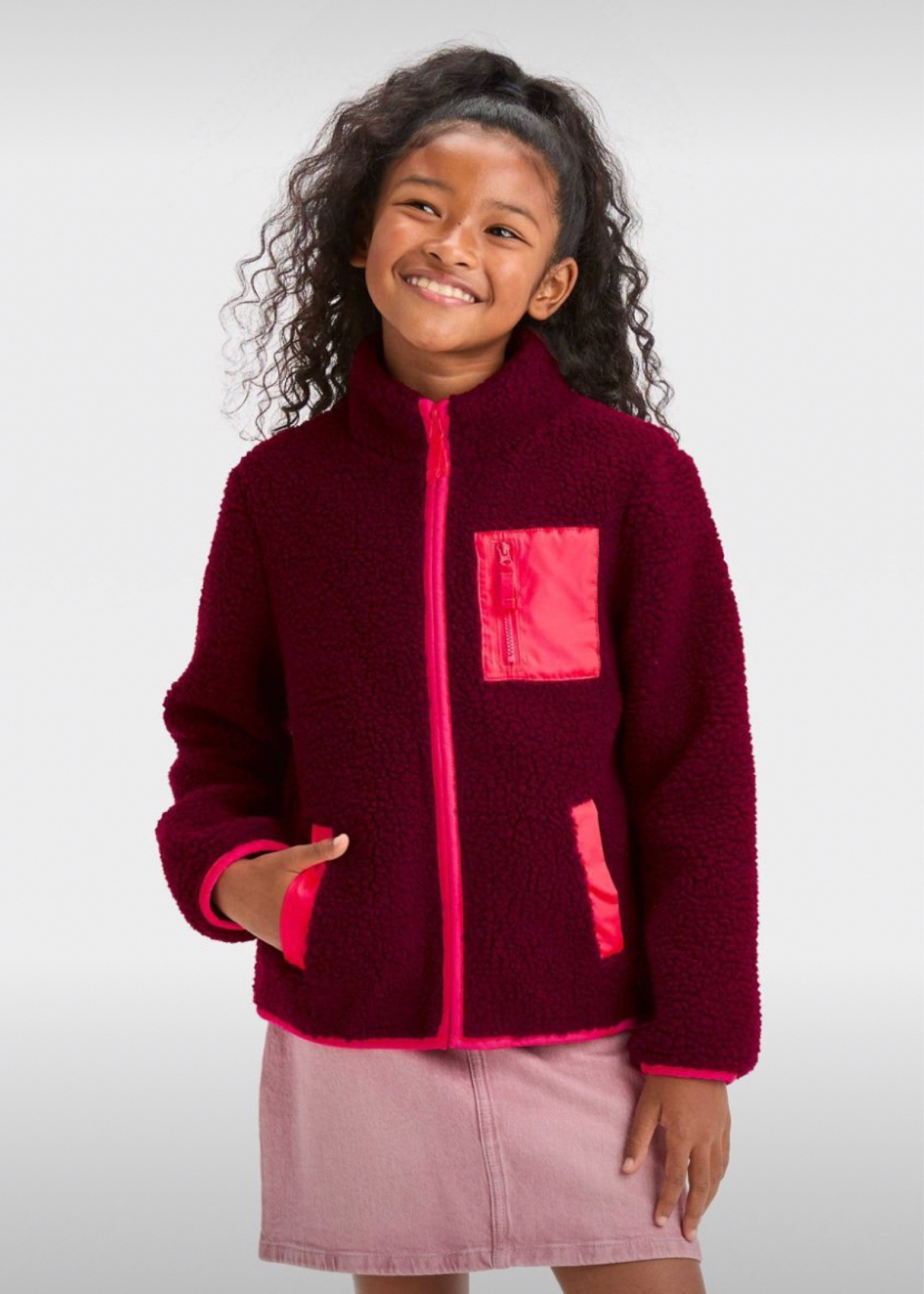 This Faux Shearling Zip-Up Sweatshirt is perfect for young girls. My daughter is almost 8 but have been wearing this (different color every year) to school for the past 3 years. Extremely comfortable she says! 

#LTKGiftGuide #LTKHoliday #LTKSeasonal