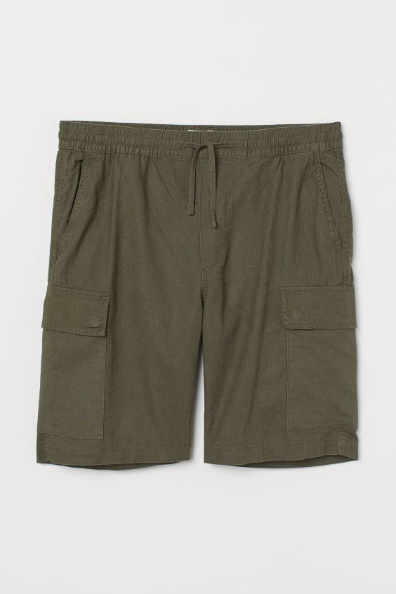 Linen-blend Utility Shorts | H&M (US + CA)