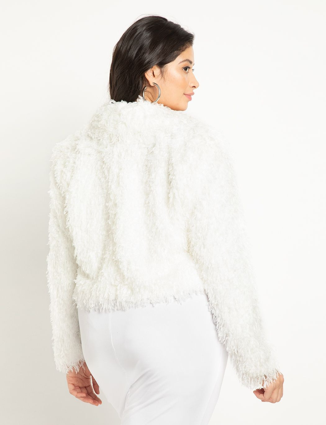 Cropped Faux Fur Coat | Eloquii