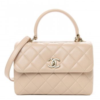 CHANEL

Lambskin Quilted Small Trendy CC Dual Handle Flap Bag Beige | Fashionphile