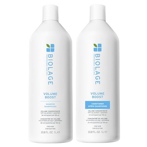 Biolage Volume Boost Shampoo & Conditioner Set - Lightweight Volume & Shine, Gently Cleanses and Plumps Hair, For Fine Hair, Paraben & Silicone-Free, 33.8 Fl Oz | Amazon (US)