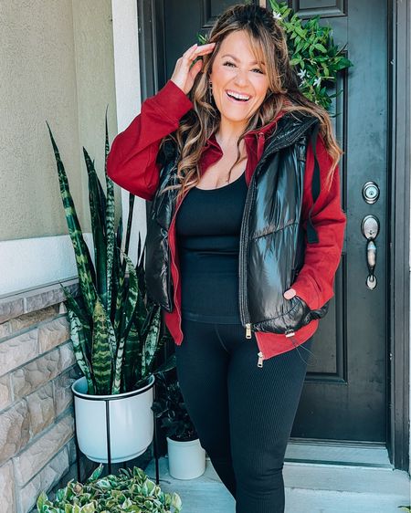 Walmart fashion fall Athleisure outfits midsize size 14 
Wearing an xl in this puffer vest, xl in the ribbed sports bra top (smooths the tummy and supportive), xl in the ribbed leggings (also supper smoothing and supportive) workout outfit. Hoodie is lightweight and comfy xl


#LTKcurves #LTKstyletip #LTKfit