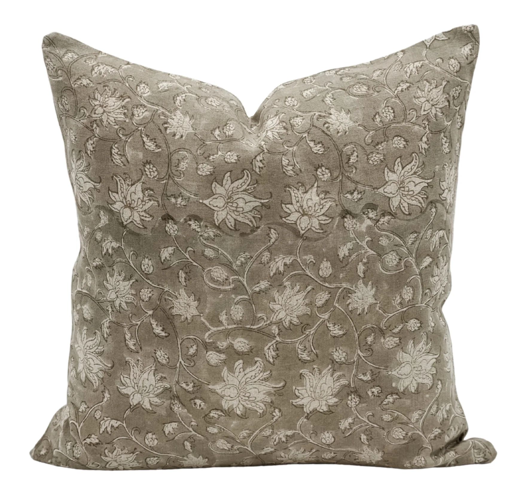 TACOMA IN SOFT BEIGE GREY PILLOW COVER | Krinto