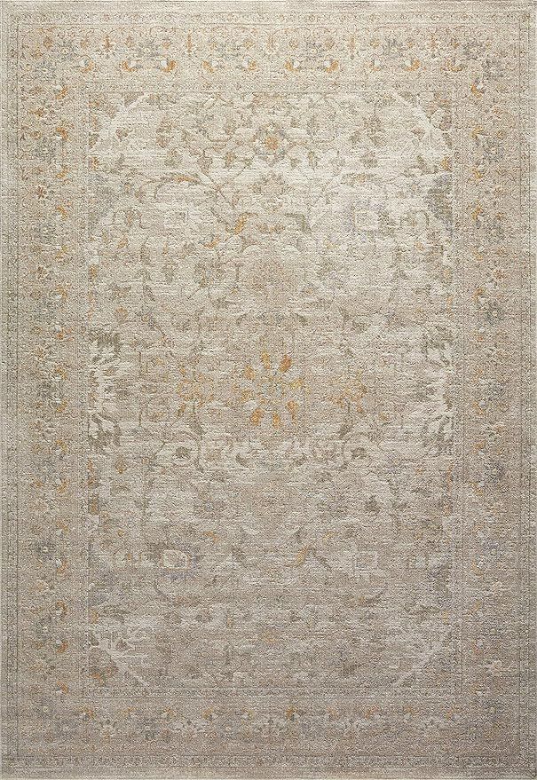 Chris Loves Julia x Loloi Rosemarie Collection ROE-02 Ivory / Natural 7'-10" x 10' Area Rug | Amazon (US)