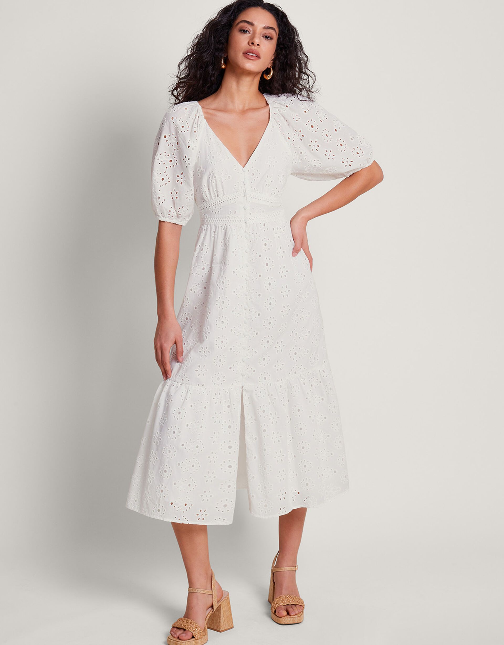 Bettie Broderie Dress White | Monsoon (UK)
