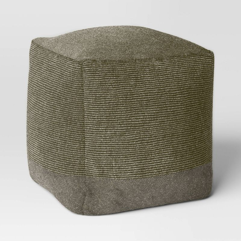 Hazel Pouf with Removable Fill Stone Washed Canvas - Threshold™ | Target