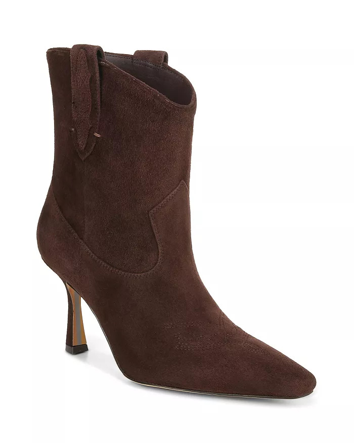 Women's Moe Pointed Toe Western Style High Heel Booties | Bloomingdale's (US)