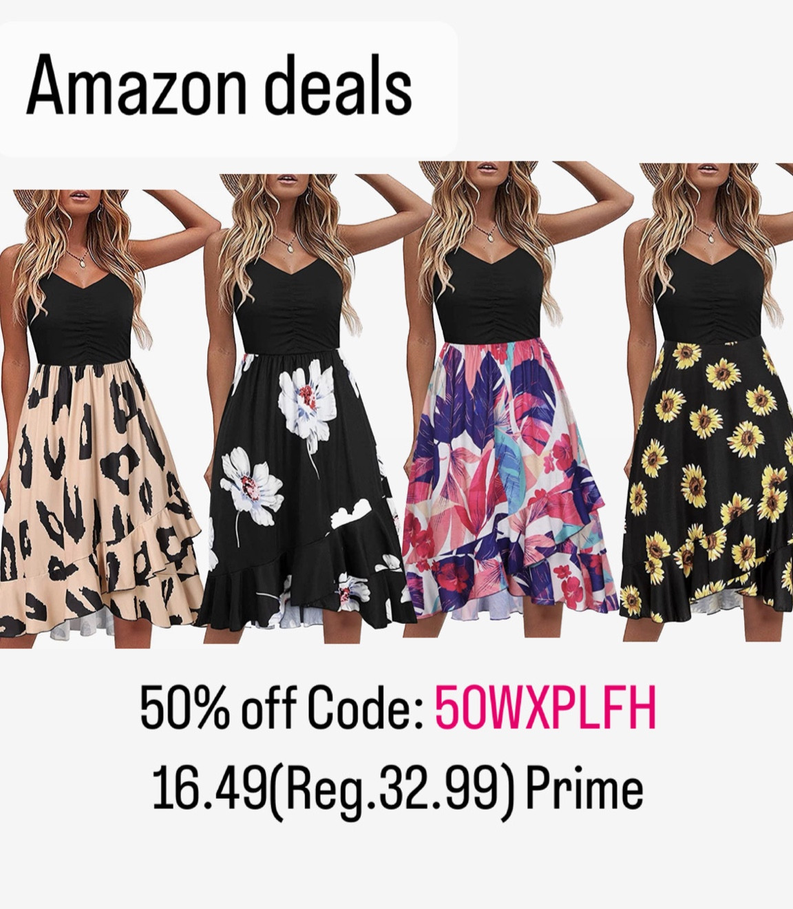 Amazon fashion. Sleeveless V Neck Floral Summer Beach Dress

#LTKsalealert #LTKstyletip #LTKunder50