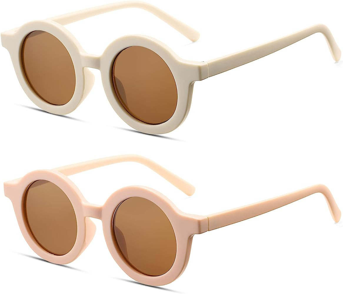 SCVGVER Kids Round Sunglasses for Boys Girls Age 2-6, 100% UV 400 Protection | Amazon (US)