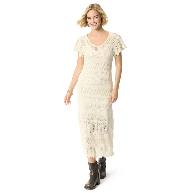 Jessica Simpson Women's and Women's Plus Trinity Crochet Dress, Sizes XS-5X | Walmart (US)