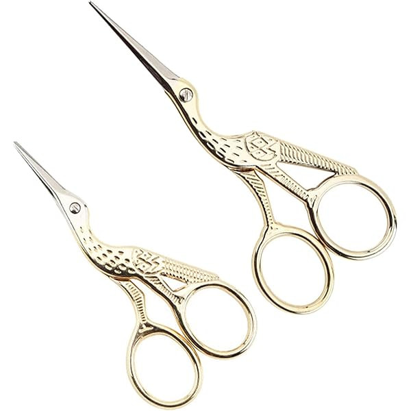 BIHRTC 4.5" Stainless Steel Sharp Tip Classic Stork Scissors Crane Design Sewing Scissors DIY Tools  | Amazon (US)