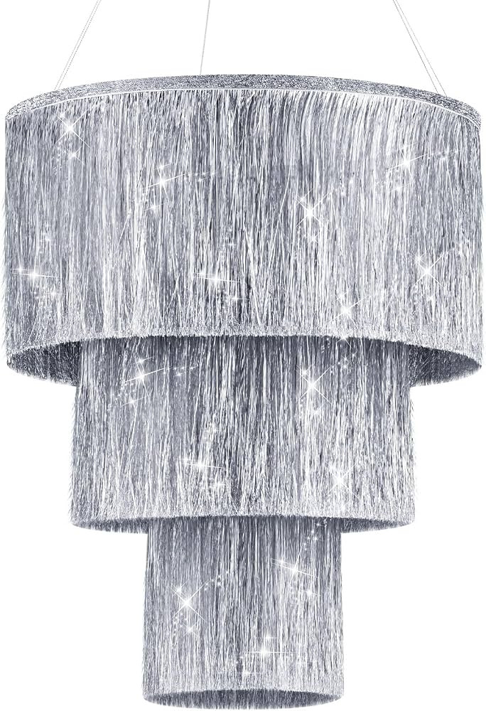 1 Piece 3 Tier Fringe Tinsel Chandelier Fringe Chandelier Decoration Birthday Bachelorette Party ... | Amazon (US)