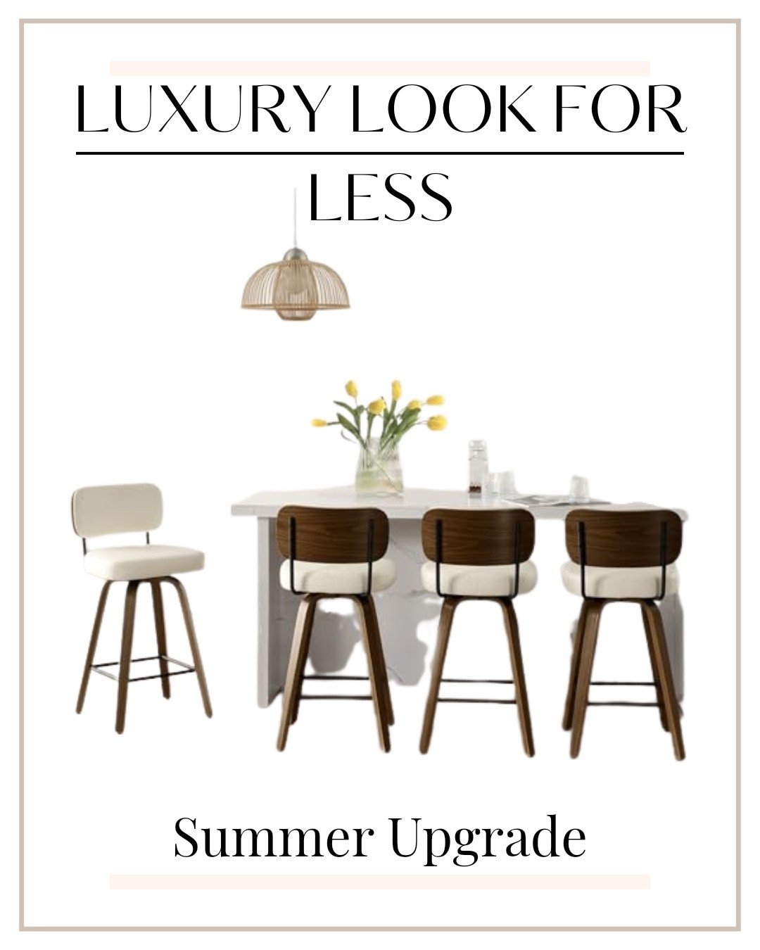 ✨ Summer Upgrade ✨ Elevate your dining space with this gorgeous modern dining set that instantly makes your home feel brighter, warmer, and more luxurious for summer. I’m obsessed with the mix of neutral tones, soft textures, and elegant wood details — it gives that high end designer look without feeling overdone.

These modern counter stools and sleek dining table are perfect for creating a cozy, elevated space for hosting, morning coffee, family dinners, or simply refreshing your home for the season. The clean aesthetic blends beautifully with neutral decor, modern organic interiors, minimalist homes, and contemporary spaces.

If you’ve been looking for stylish Amazon home finds, affordable luxury furniture, modern dining room inspiration, or chic neutral home decor, this set is definitely worth seeing.

#LTKhome #AmazonHome #HomeDecor #ModernHome #NeutralHomeDecor #DiningRoomDecor #LuxuryForLess #SummerHomeRefresh #AffordableLuxury #InteriorInspo #ModernOrganicStyle #AmazonFinds #CozyHome #HomeInspo #DiningRoomInspo

#LTKmomlife #LTKfoodie #LTKHome