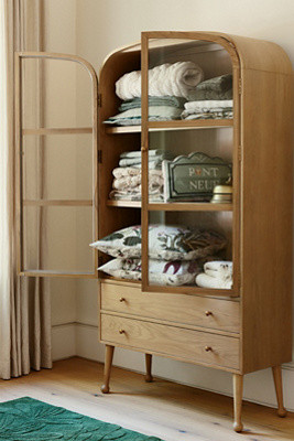 Moretti Oak Curio Cabinet | Anthropologie (US)