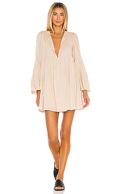 Indah Minta Solid Seamless Babydoll Mini Dress in Doe from Revolve.com | Revolve Clothing (Global)