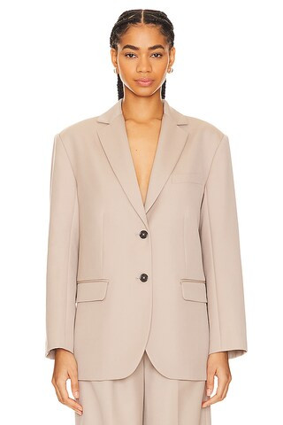 ANINE BING Quinn Blazer in Taupe from Revolve.com | Revolve Clothing (Global)