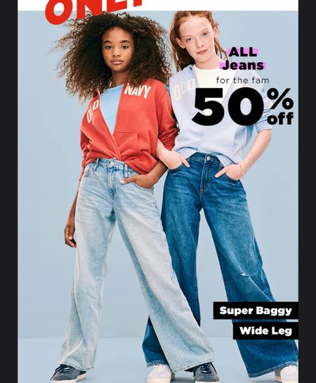 Today Only, 50% off all jeans! #oldnavy 