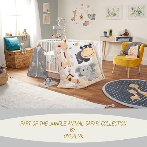 Oberlux Musical Baby Crib Mobile - Jungle Animal Safari Theme Baby Mobile for Crib, Baby Soother, Ba | Amazon (US)