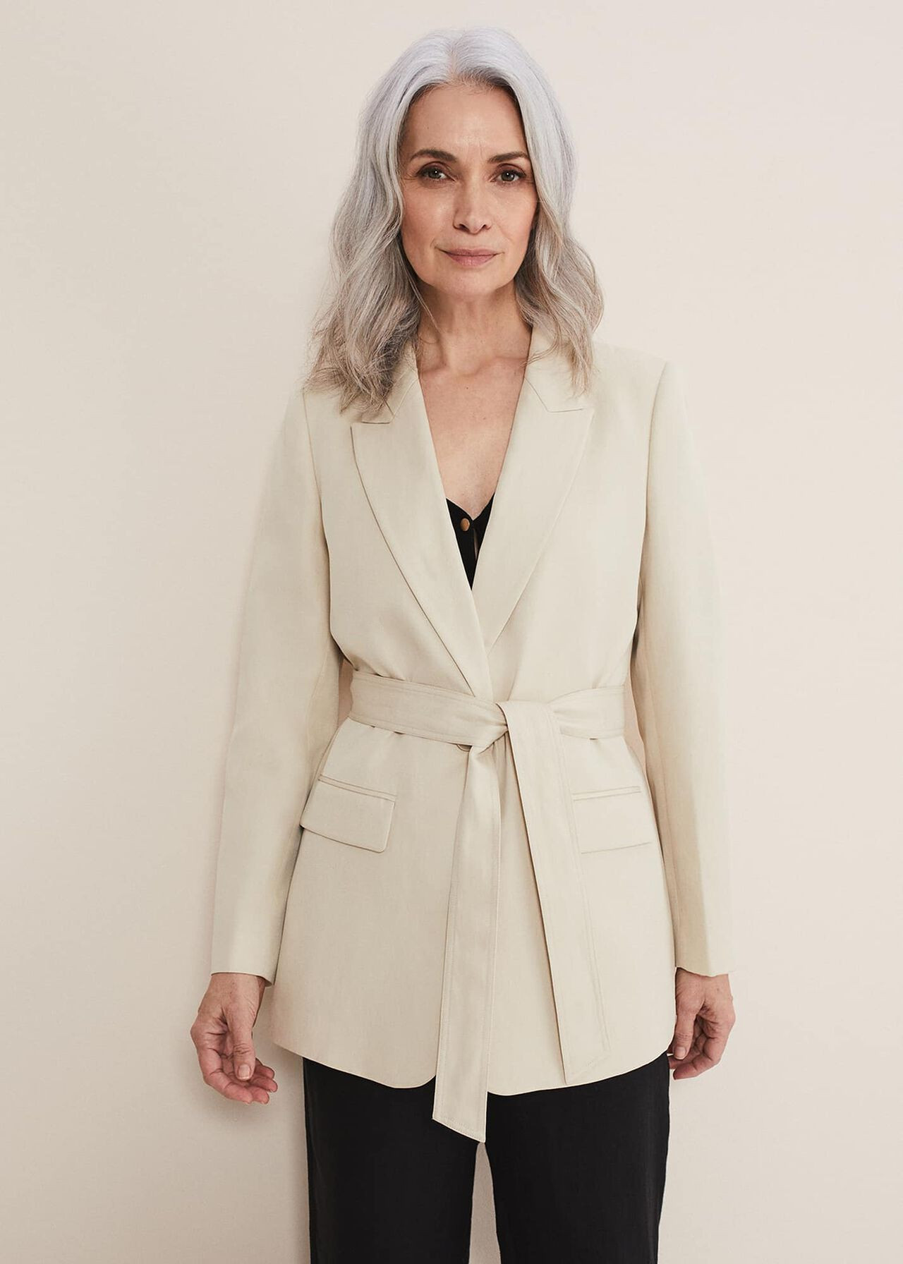Inessa Linen Belted Blazer | Phase Eight (UK)