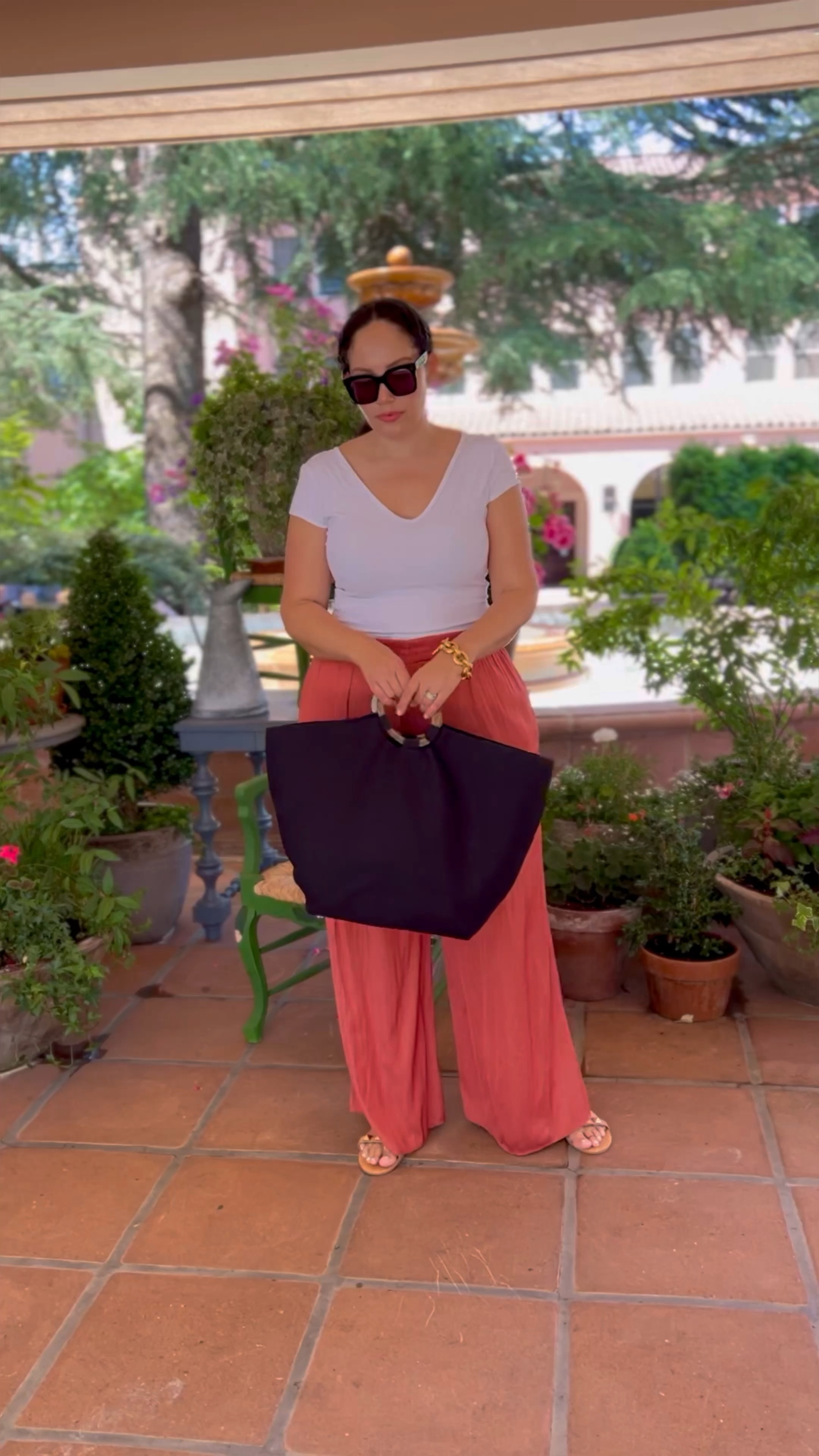 Rib knit top, silky satin wide leg pant, oversized tote, stud sandals, Celine sunglasses kind of day in Sonoma. 

#forever21plus
#plussizefashion
#H£M

#LTKover40 #LTKcurves #LTKFind