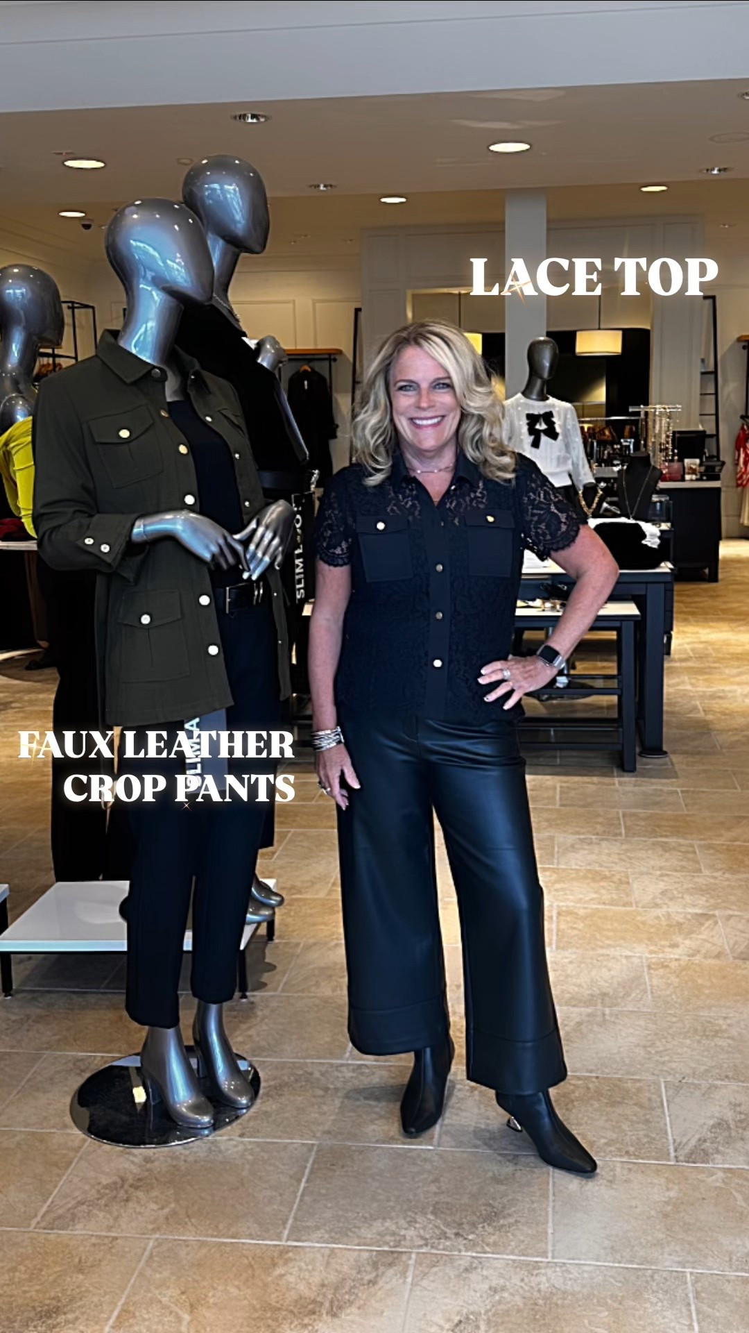The perfect combo!
Michelle sized down in top to an XS and is wearing her true size 6 in the pants. 

#LTKOver40 #LTKSeasonal #LTKWorkwear