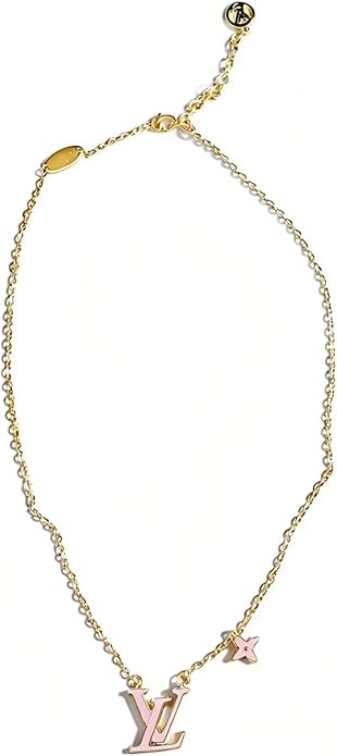 Chain Necklace Pink Butterfly Charm, 18K Gold Plated | Amazon (US)