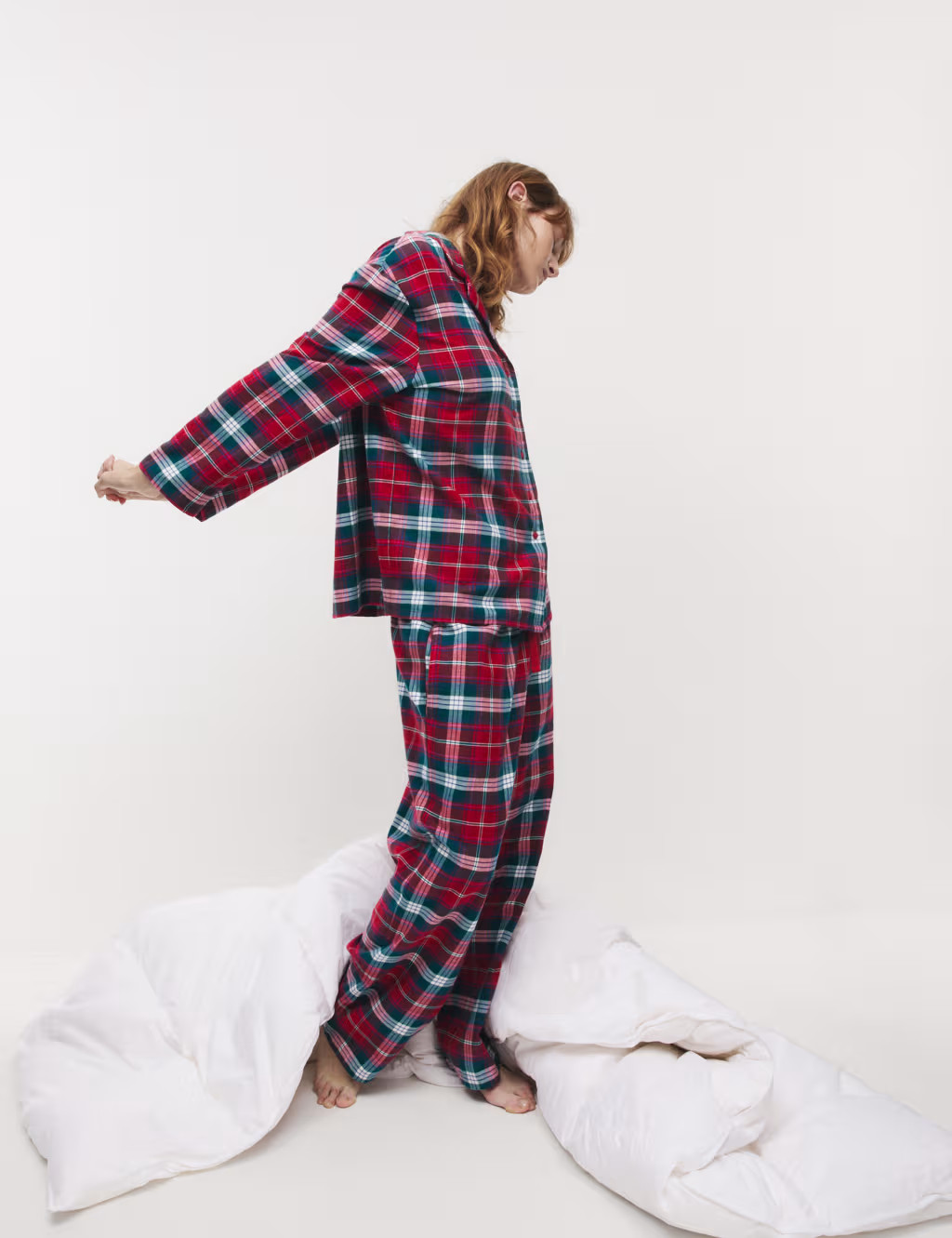 Women's Checked Family Christmas Pyjama Set | Marks & Spencer (UK)