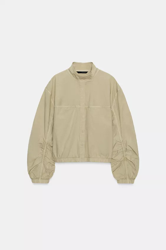 FADED-EFFECT POPLIN JACKET | Zara UK