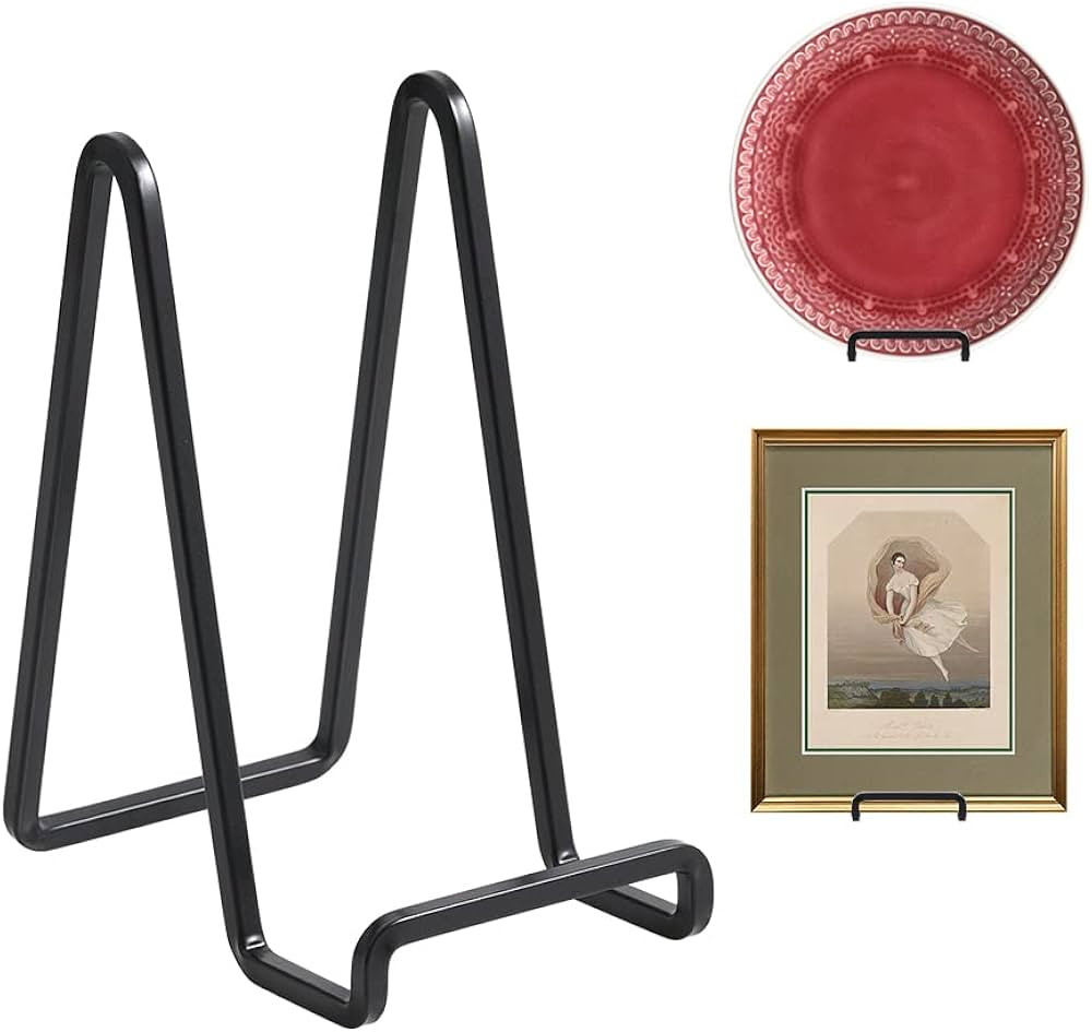 Plate Holder Easel Display Stand - 6 inch Metal Plate Stands for Display - Tabletop Picture Stand... | Amazon (US)