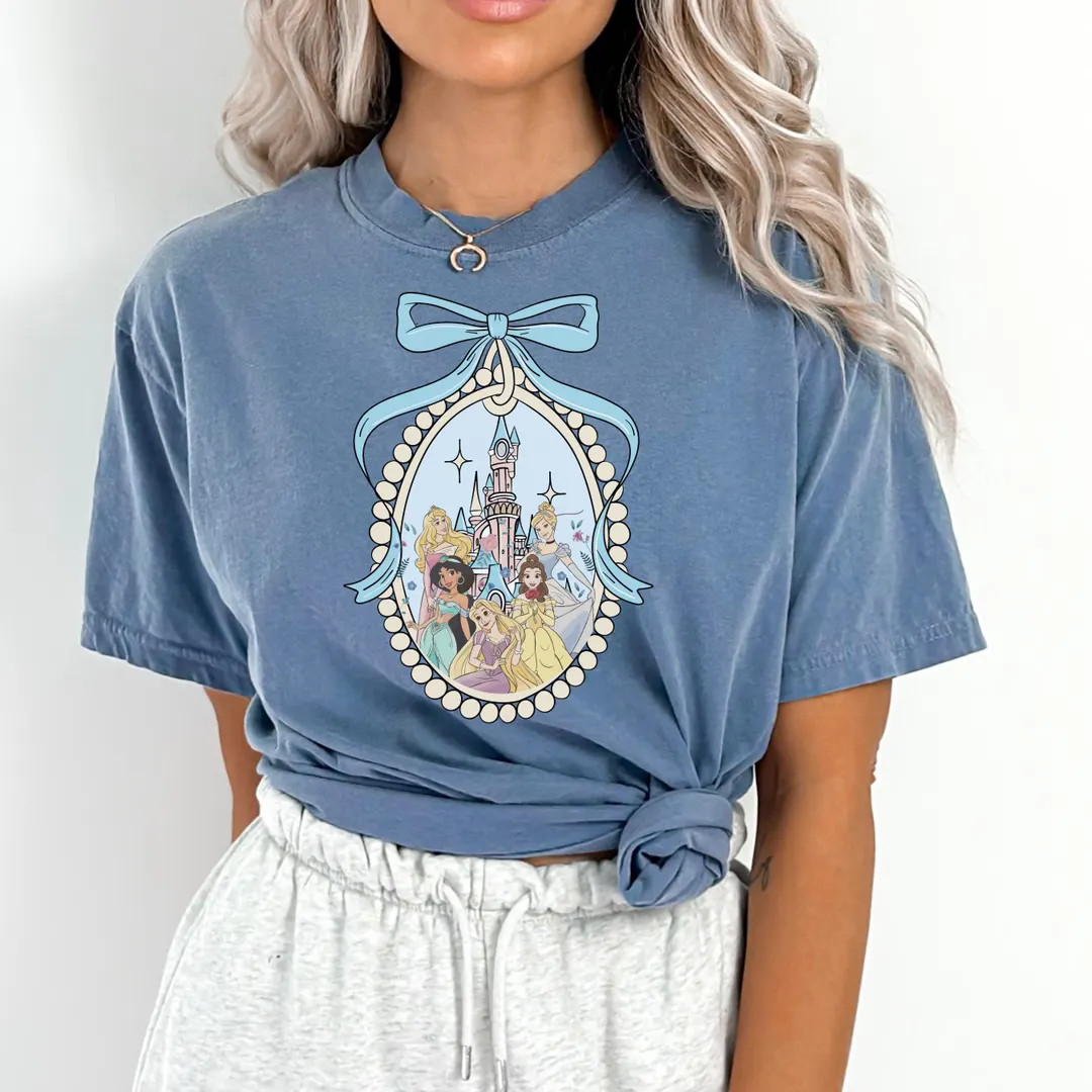 Comfort Color® Disney Princess Shirt Cinderella Sweatshirt Belle Rapunzel Tee Princess Jasmin Sh... | Etsy (US)