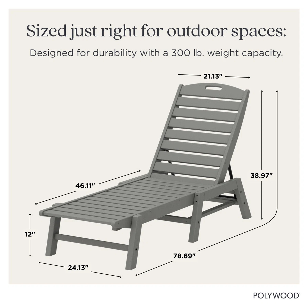 POLYWOOD Nautical Chaise | Wayfair North America