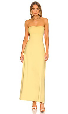 Susana Monaco Strapless Maxi Dress in Lemon Zest from Revolve.com | Revolve Clothing (Global)